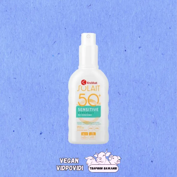 Спрей сонцезахисний Kruidvat Solait Sensitive SPF50+