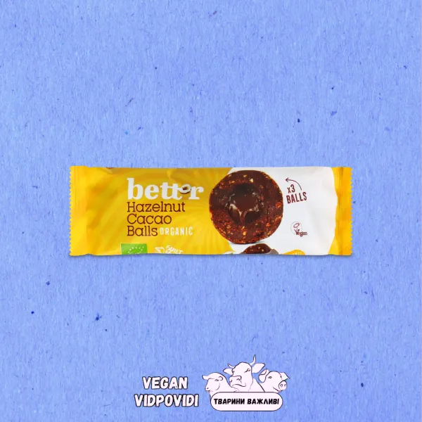 Кульки Bett'r (Better) фруктові зі смаком фундука і какао