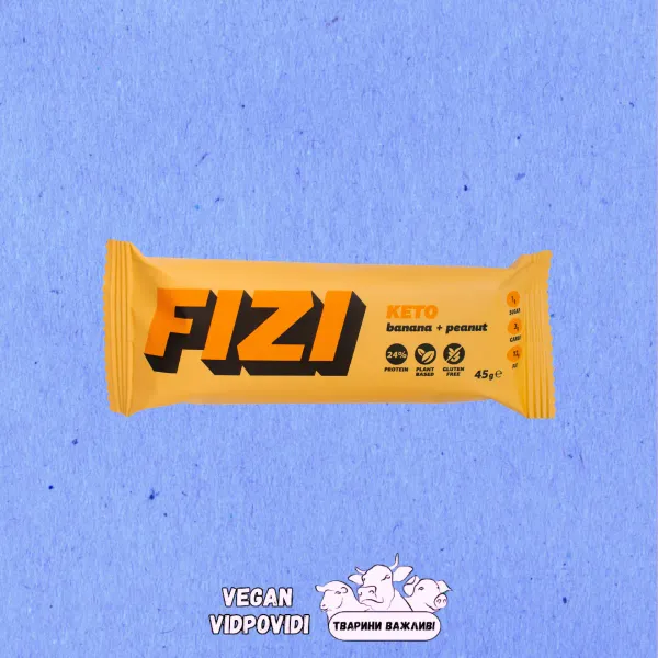Батончик Fizi keto Banana + Peanut