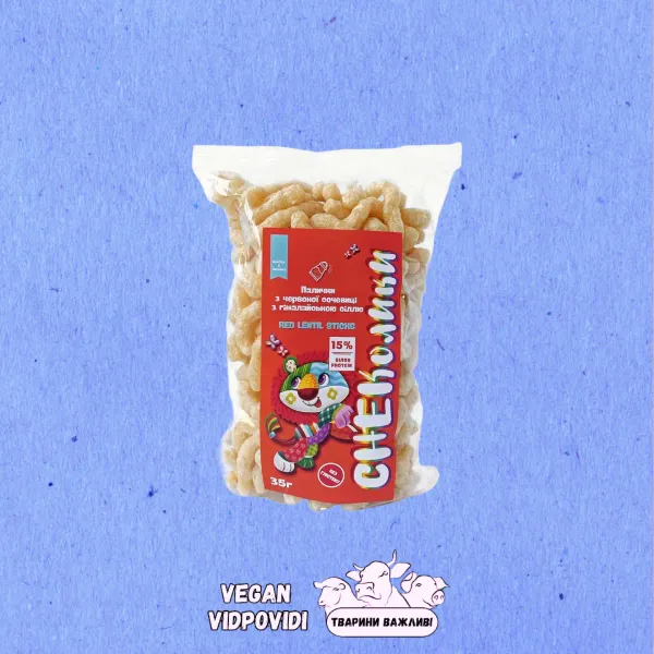 Палички СНЕКолики з червоної сочевиці з гімалайською сіллю Healthy Generation