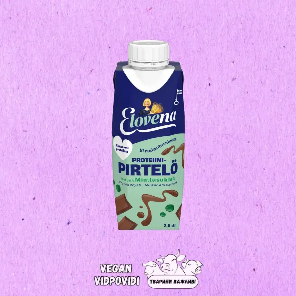 Рослинний напій Elovena з м'ятою, шоколадом та протеїном