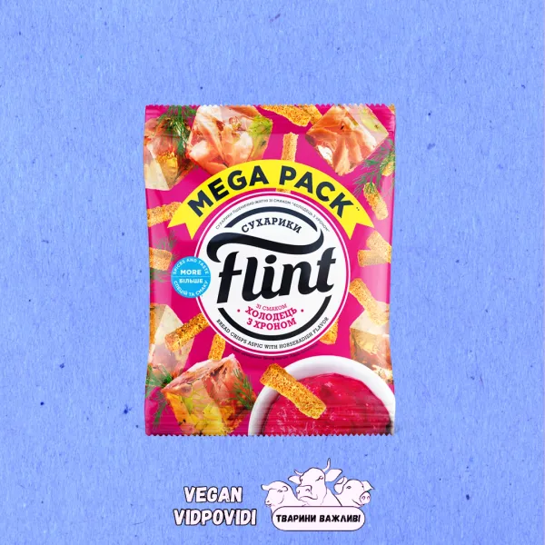 Сухарики Flint пшенично-житні зі смаком Холодцю з хроном
