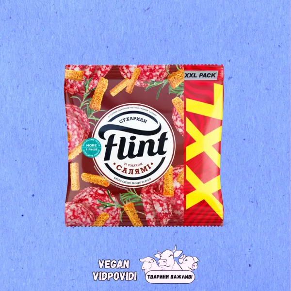 Сухарики Flint пшенично-житні зі смаком Салямі