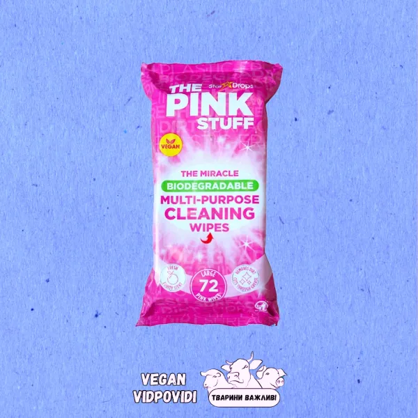 Вологі серветки для прибирання The Pink Stuff Multi-purpose Biodegradable Wipes