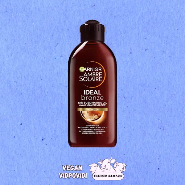 Олія для інтенсивної засмаги з ароматом кокоса Garnier Ambre Solaire Ideal Bronze