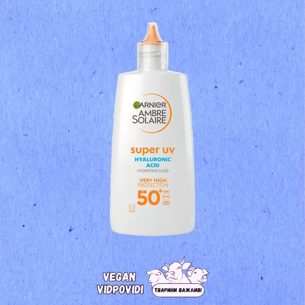 Сонцезахисний зволожувальний флюїд для шкіри обличчя Garnier Ambre Solaire Super UV